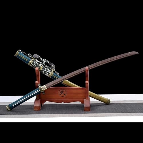 MAUXpIAO 104cm Palisander Samurai Schwert mit Scheide, Holz Katana, Hand gefertigte Bokken für Kendo Training, Home Display, Cosplay, Sammeln echt/A/104cm