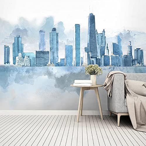 XLMING Aquarell Stadtarchitektur 3D Tapete Home Dekoration Wohnzimmer Sofa Schlafzimmer Tv Hintergrund Wand-300cm×210cm