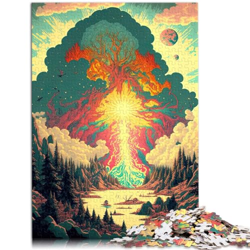 Puzzle | Puzzles mit Psychedelischer Szene, 1000-teiliges Holzpuzzle für Erwachsene, Familienspiel zum Stressabbau, schwieriges Herausforderungspuzzle, 1000 Teile (50 x 75 cm)