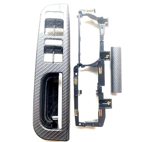 VLZUNO Türgriff mit Kohlefasermuster, Fensterschalterrahmen, for VW, for Passat, for B5 98-05 3B186717E 3B4867179B 3B0867180A 3B4867180B 3B4867372 Haltegriff für Autodach(Front Left 3pcs)