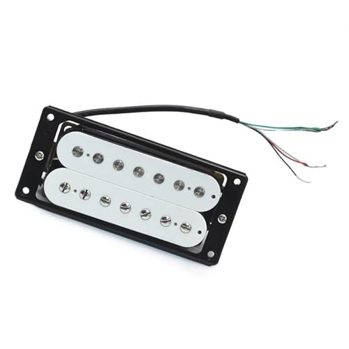 Gitarren-Tonabnehmer 7 Saiten E-Gitarre Humbucker Dual Coil E-Gitarre Pickup Coil Spliting Pickup N8.5K/B14K Ausgang Weiß (Color : Bridge with frame)