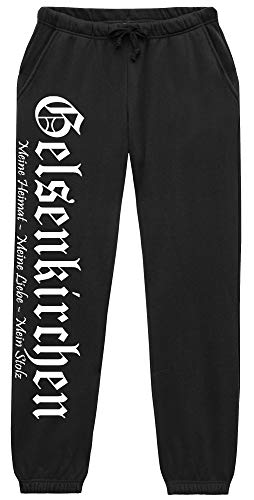 UGLYSHIRT Gelsenkirchen Meine Heimat Herren Jogginghose | Fussball City Hose Skyline Sporthose Freizeithose | (L)