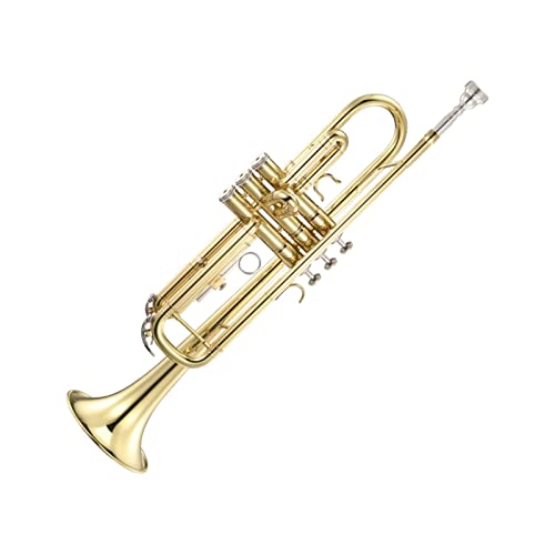 ZENGXUE Messing Trompete Anfänger Amateur Trompete Musikinstrument Professionelle Spielen B Flat Key Trompete Standard-Trompetenset (Color : Gold)