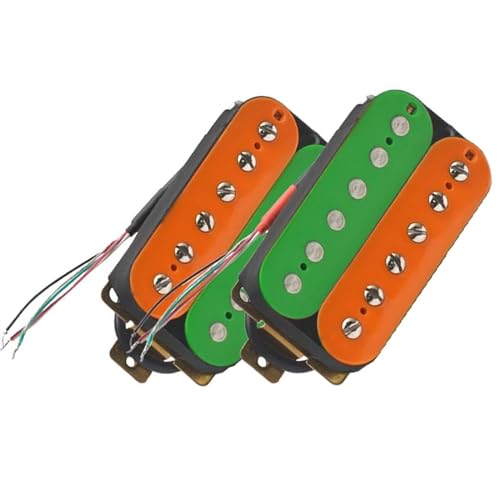 Orange Grün E-Gitarre Humbucker Pickup Coil Spliting Pickup 4 Leiterkabel Single-Coil-Tonabnehmer (Color : One set)