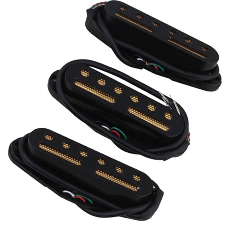 3PCS 48/50/52mm Single Coil Pickup Zu Humbucker E-gitarre Zubehör e gitarren tonabnehmer (Color : Black)