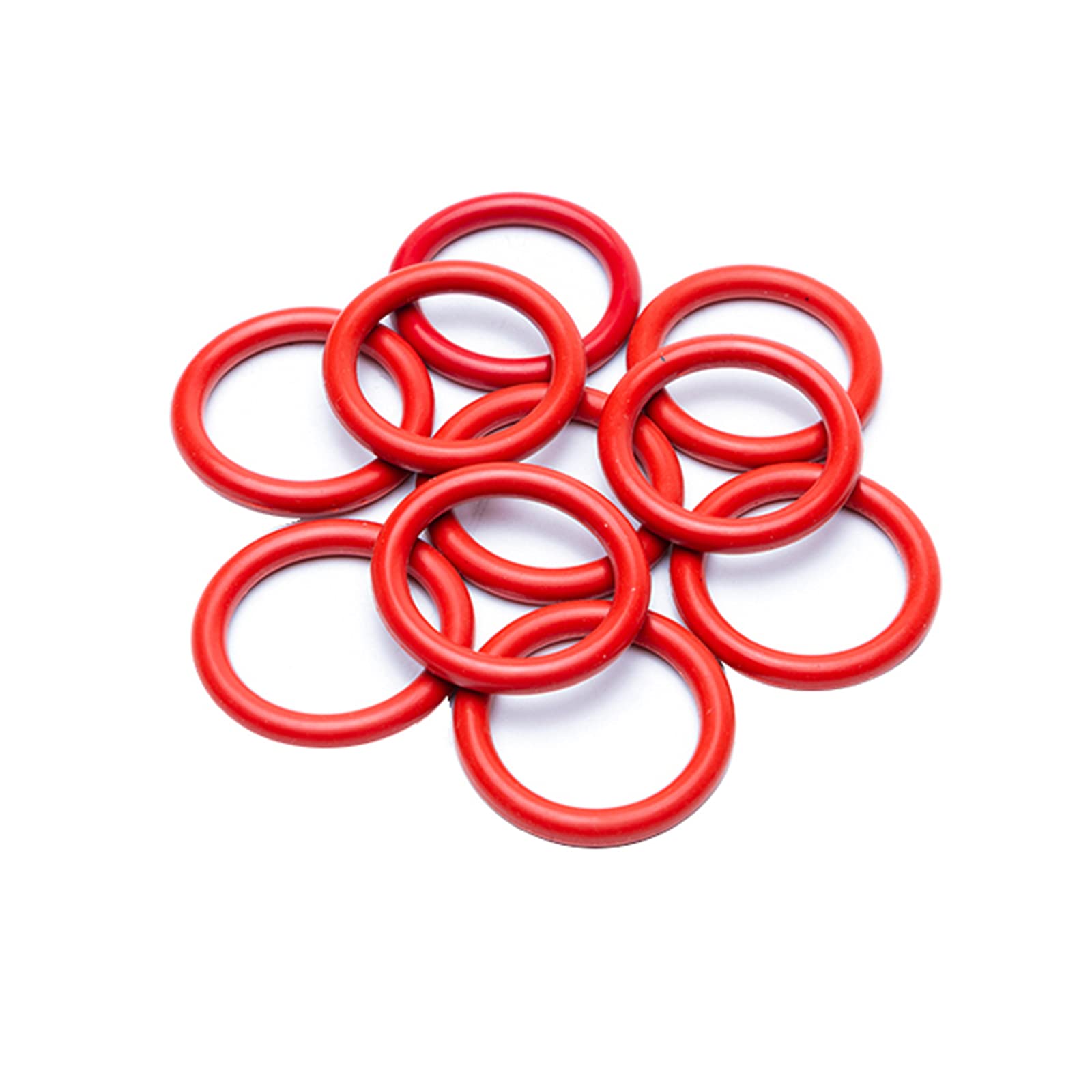 O-Ringe Dichtungssatz, 20Pcs Red Silicone O-ring 5mm Thickness Environmentally Friendly Rubber Ring Sealing Gasket(35x25x5mm)