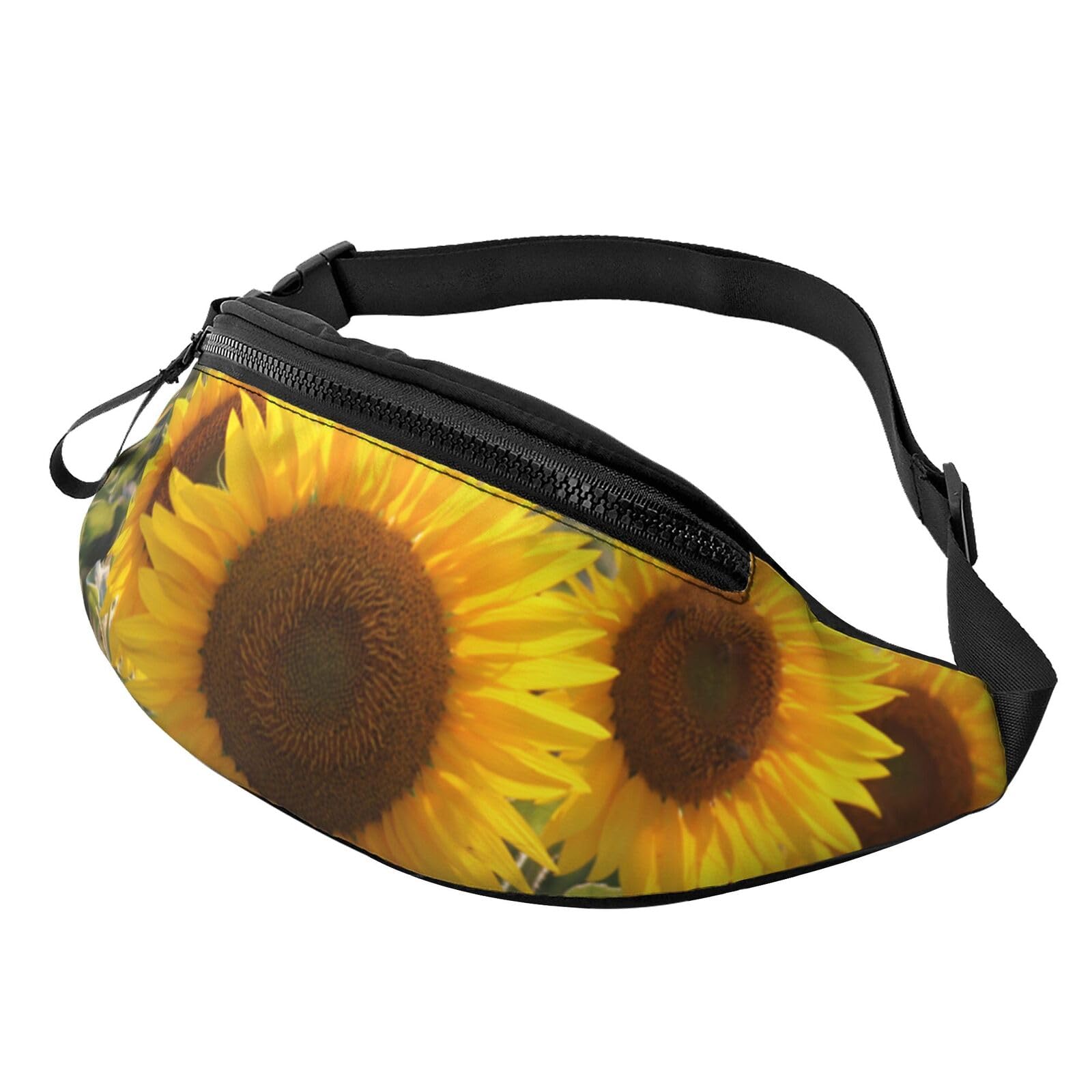 HSJFS Country Farm bedruckte modische Hüfttasche, verstellbare Hüfttasche, lässige Brusttasche, Gelbe Sonnenblume, Einheitsgröße