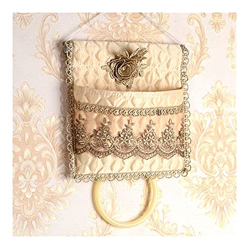 BFVAKBKYT Hängende Lagerung über der Tür, Wall Door Closet Hanging Storage Bag Organizer 4 Pockets Wall Mounted Storage Bag(Beige,1 Pocket)