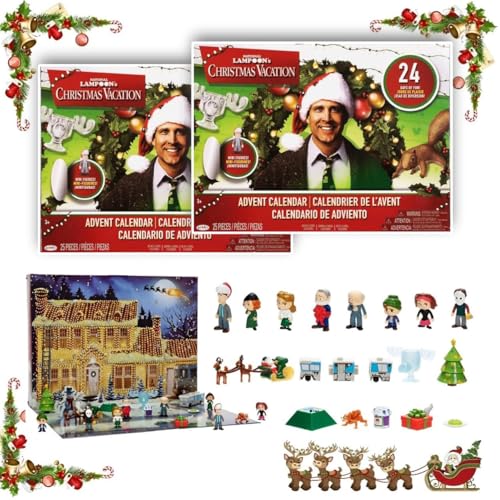 Weihnachtskalender Adventskalender 2024, National Lampoon's Christmas Vacation Adventskalender, 24 Tage Weihnachtskalender 2024, Weihnachts Countdown Kalender, Griswold Christmas Adventskalender(2Pcs)