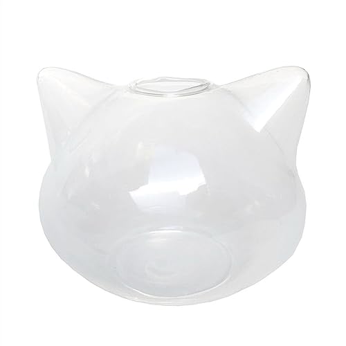 Aquarium Aquarium Kleine Katze Kopf Form Kleine Aquarium Tank Klar Glas Verdickt Desktop Aquarium Kleine Einfache Ökologische Tank Aquarium-Kit(Mittel)