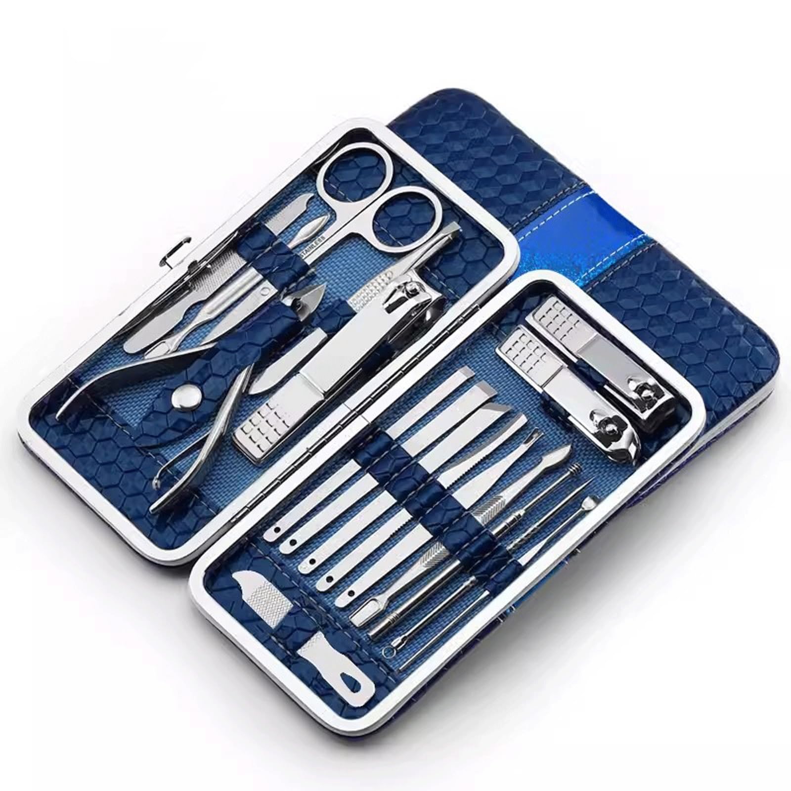 Maniküre Set Pediküre-Messer, Nagelknipser-Set, Home-Nagelknipser, Zange, Maniküre-Werkzeug-Set for Erwachsene, Körperpflege Profi Nagelknipser Set(Blue)