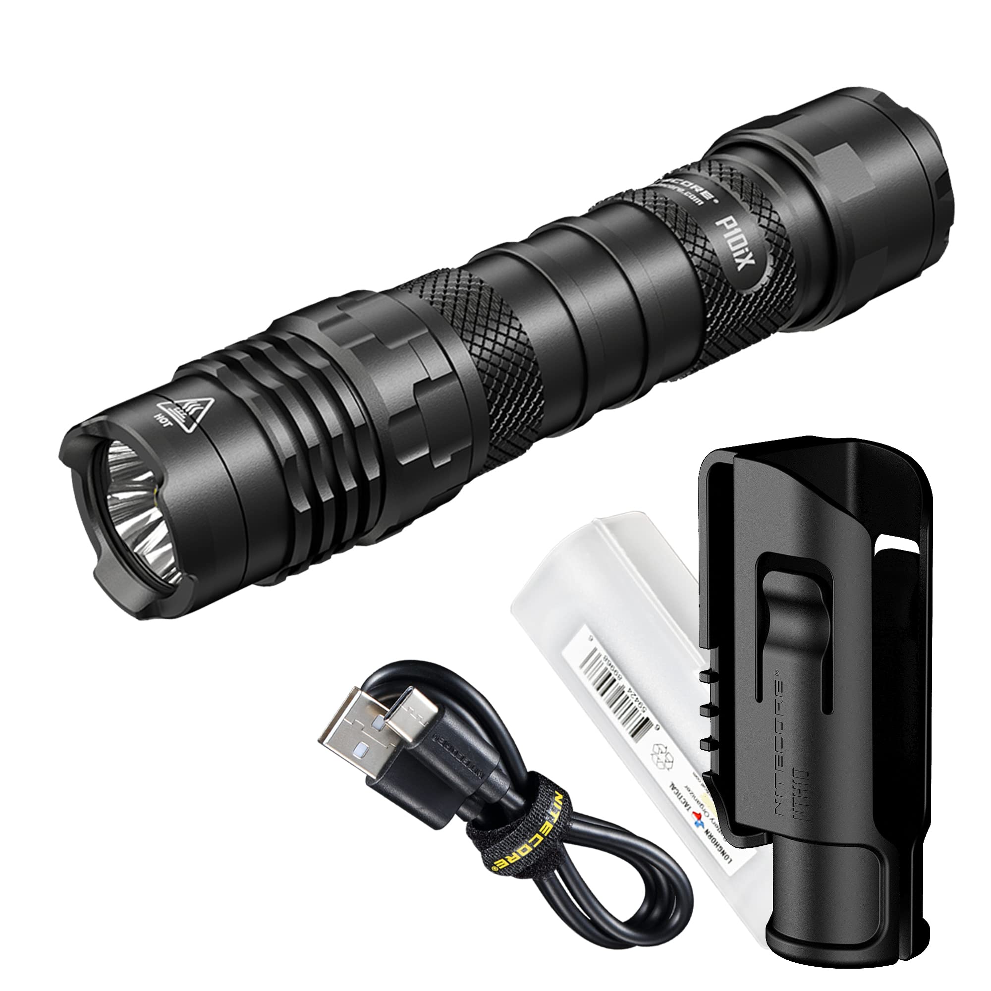 Nitecore P10iX 4000 Lumen USB-C wiederaufladbare taktische Taschenlampe mit LumenTac Batterie-Organizer