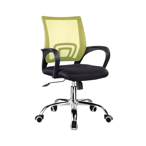 Zhaoj24-05 Bürostuhl Ergonomischer Computerstuhl Konferenz Bürostuhl Rückenlehne Einfacher Heimstudienstuhl Bequemer drehbarer mobiler Stuhl Schreibtischstuhl(Green+black)