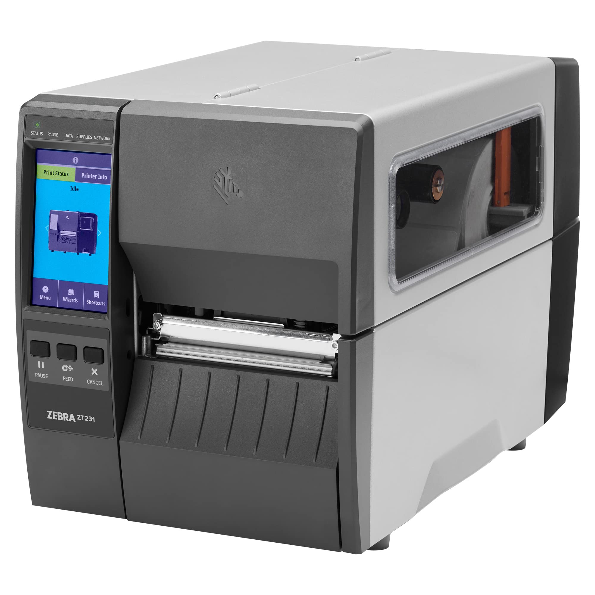 Zebra ZT231 Drucker mit Spender - 300 DPI - Thermodirekt, Thermotransfer - 104 mm max. Druckbreite, Bluetooth, LAN, USB, USB-Host, seriell (RS-232) (ZT23143-T1E000FZ)