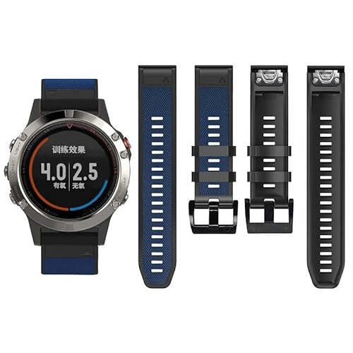 OPKDE 26 x 22 mm Uhrenarmband für Garmin Forerunner 935 945 Smartwatch, Silikon-Wirstband Fenix 5 6 6X 5X Puls Pro 3 3HR S60, Fenix 5 6-22, Achat