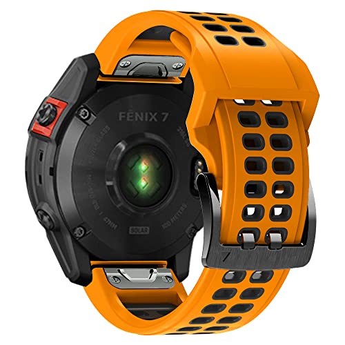 BANDKIT Smartwatch-Silikon-Armbänder für Garmin Fenix 7X 7 6X 6 5X 5 3HR Descent G1 COROS VERTIX 2 Schnellverschluss Easyfit Band Band, For Fenix 5 Plus 6 Pro, Achat