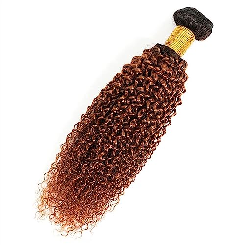 Human Hair Bundles Brasilianisches lockiges Haarbündel, 30#, Remy-Haar, braun, 1/3/4, verworrene lockige Echthaarverlängerungen, burgunderrotes Haarweben human hair weave(Color:1B30,Size:20 inches one