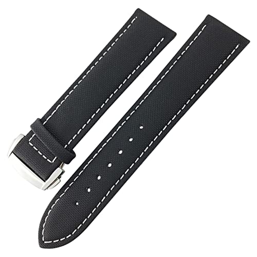 NEYENS Uhrenarmband aus Nylon-Leinen, für Seamaster Diver 300er-Serie, 19 mm, 20 mm, 21 mm, 22 mm, 22mm Golden buckle, Achat