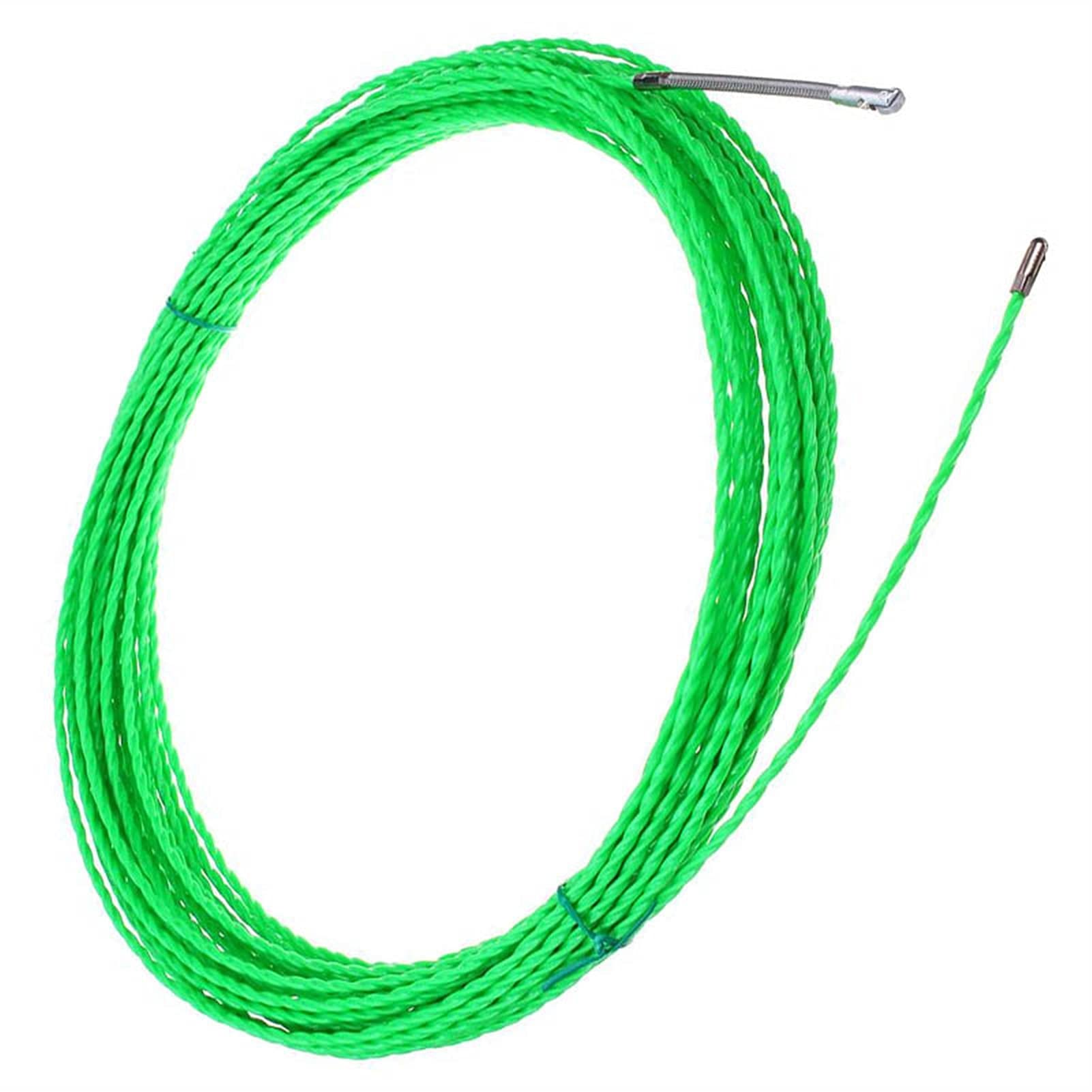 Fischband Kabelabzieher durch die Wand, 5 mm grünes Fiberglaskabel, Pom Fish Draw Tape, Elektrokabelabzieher, Push Pullers, Duct Rodder Fish Tape(40m)