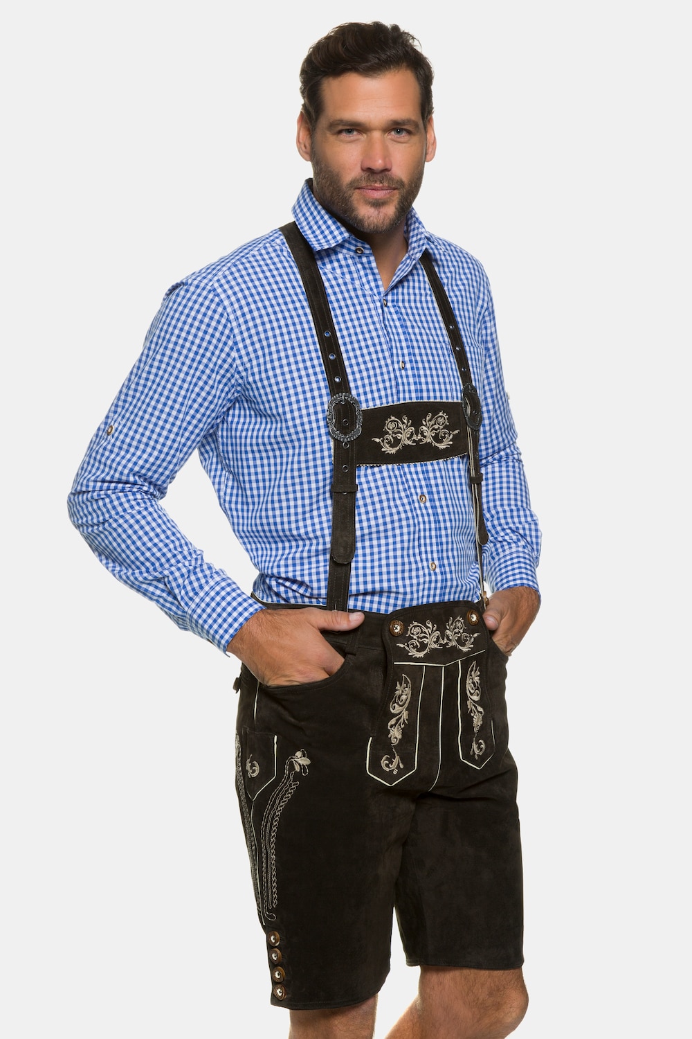 Große Größen Trachtenhose, Herren, braun, Größe: 58, Leder, JP1880