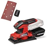 Einhell Akku-Schwingschleifer TC-OS 18/187 Li Solo Power X-Change (Lithium-Ionen, Micro-Klett, Griffflächen mit Softgrip, inkl. 1x Schleifpapier, ohne Akku und Ladegerät), Rot