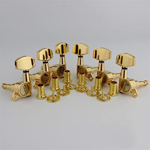 Gitarren Stimmwirbel 3R3L. Gitarrenmaschine Köpfe Tuner 3 + 3 Gold-Tuning- PEGs(mit Verpackung)