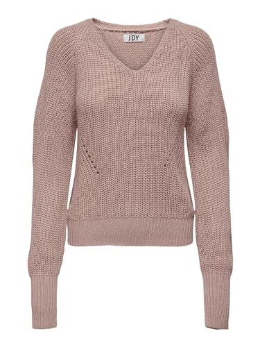 JdY Damen JDYJUSTY L/S V-Neck Pullover KNT NOOS Strickpullover, Woodrose, XS