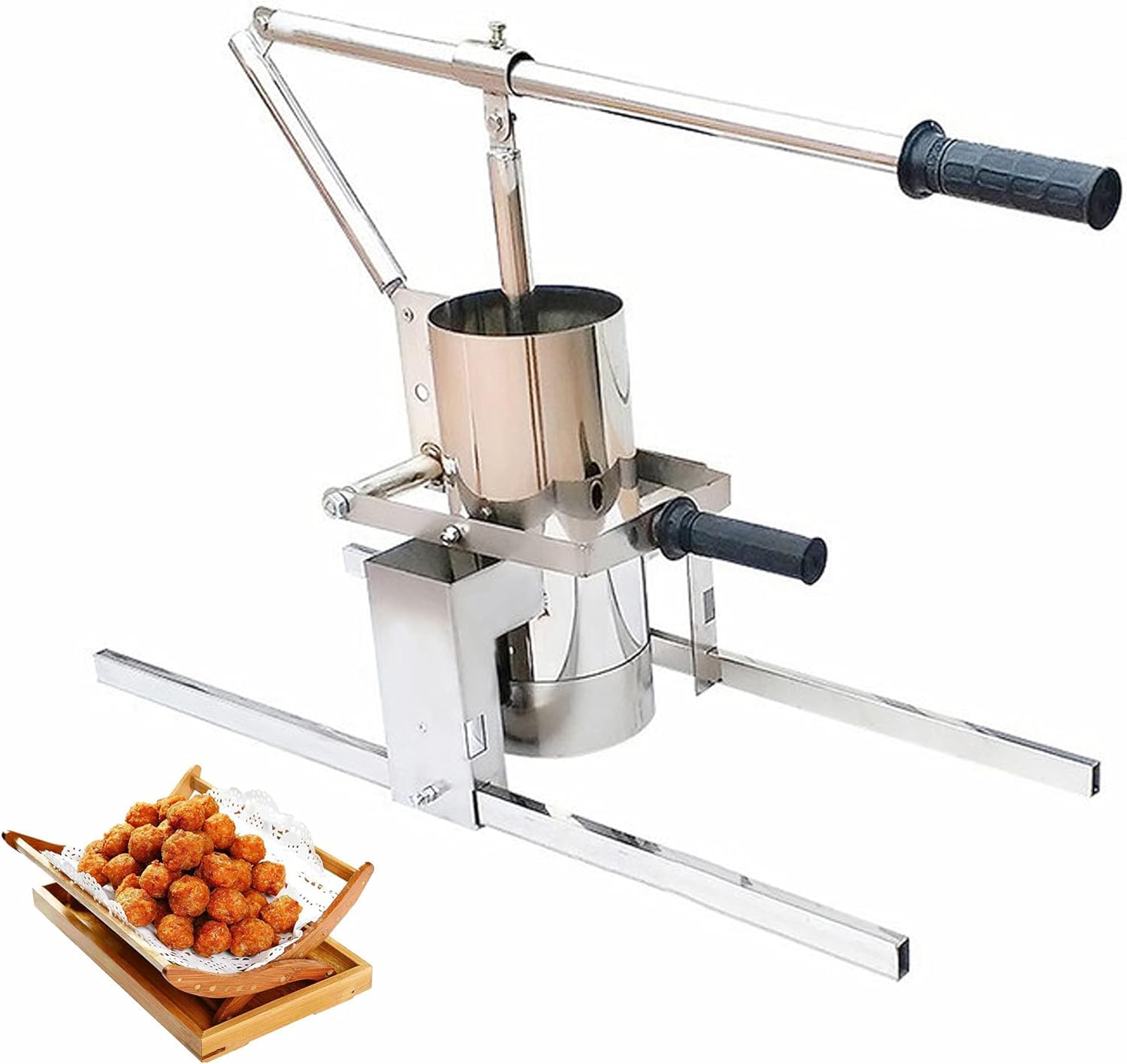 Kommerzielle Fleischbällchen-Formmaschine, manuelle Fleischbällchen-Herstellungsmaschine, professionelle Fleischbällchen-Formmaschine, Edelstahl-Fisch-Rind-Schweinefleisch-Bällchen-Herstellu