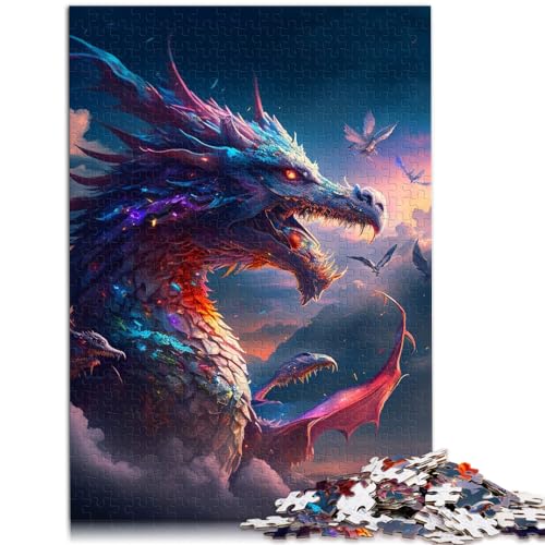 Puzzles, Geschenke, Spielzeuge, Brave Dragon, schwierige anspruchsvolle Puzzles, 1000-teiliges Holzpuzzle Puzzles eignen ganze Familie (50 x 75 cm)