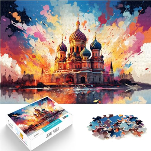 Puzzle für farbenfrohes Belem-Puzzle mit 1000 Teilen, Holzpuzzle, Spaß für Aktivitäten zu Hause, Geburtstagsgeschenk, Reisegeschenk, 1000 Stück (50 x 75 cm)