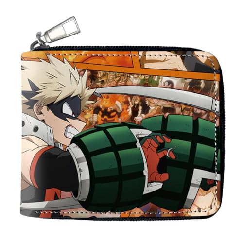 RYNDEX My He-ro Academ-ia Anime Wallets, Süß Spaß Einzigartig Karten Portemonnaie, Mädchen Geldtasche mit Münzfach und Geldscheinfach(Color:Multicolor 8)