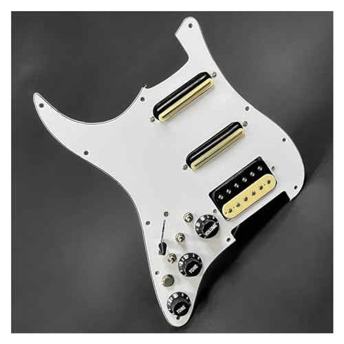 Standard-Pickguard-Tonabnehmer Linkshänder-Gitarre, vorverdrahtetes Schlagbrett, SSH-Spule, Humbucker-Tonabnehmer, Gitarrenteile (Color : 4)