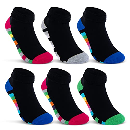 2 | 4 | 6 Paar Damen THERMO Socken Innenfrottee warme Wintersocken Umschlagsocken Bunte Ringel 12792 (6 Paar 39-42)