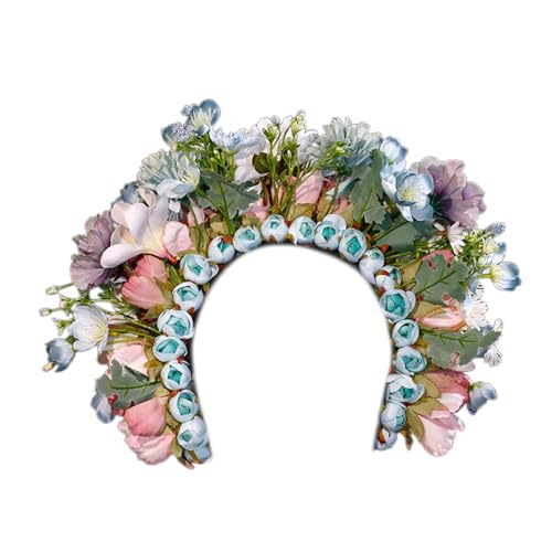 Psdndeww Elegante Damen-Haargummis, schöne Blume, Kopfschmuck, zarte Blumen-Haarspange, Ornament