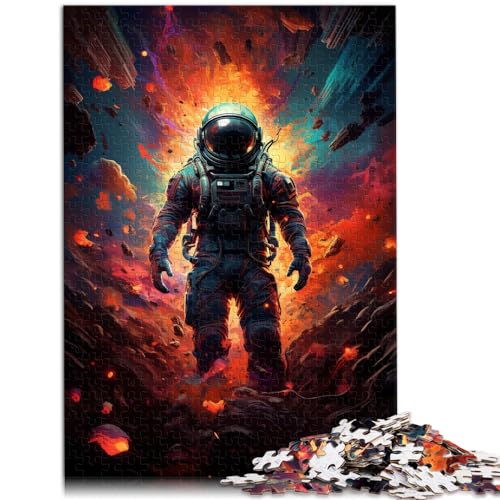 Puzzle, Lernspiele, Malen, Farb-Astronauten-Puzzle für Erwachsene, 1000 Teile, Holzpuzzle, einzigartige Heimdekoration und Geschenke, 1000 Teile (50 x 75 cm)