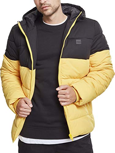 Urban Classics Herren Winterjacke mit Kapuze, darkolive/black, 3XL