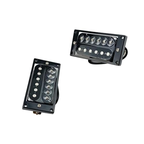 E-Gitarren-Tonabnehmer, Humbucker, Doppelspulen-Tonabnehmer für E-Gitarre, 50/52 mm Hals-Steg-Tonabnehmer mit Montagerahmen e gitarren tonabnehmer (Color : A SET)