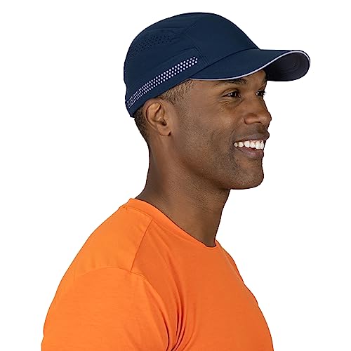 TrailHeads Cap Herren Sommer zum Joggen – Sport Kappe Herren Sommer – Recycelte Laufkappe Herren - Marineblau