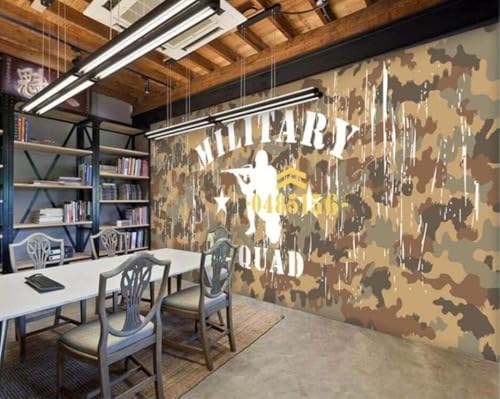 Camouflage Abstrakte Figuren 3D Tapete Poster Restaurant Schlafzimmer Wohnzimmer Sofa TV Dekorative Wand-400cm×280cm