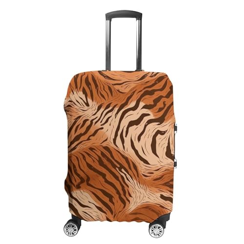 CSGJMYGS Reisegepäckabdeckung, elastisch, waschbar, modisch, kratzfest, Braun und Weiß, Koffer-Schutz, passend für 45,7 - 81,3 cm Gepäck, Style-3, XL