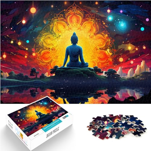 Puzzle | Puzzles Bunte Psychedelia des Buddha 1000-teiliges Puzzle Lernspiele Holzpuzzle Familienspiele Weihnachtsgeburtstagsgeschenke 1000 Teile (50 x 75 cm)