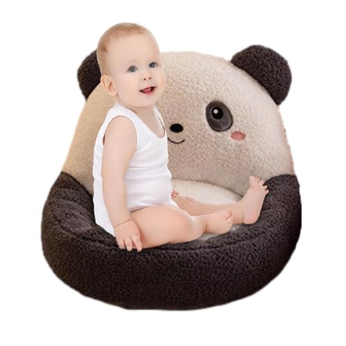 Xasbseulk Kinder-Sofa – Panda-Plüsch-Sessel | Kinder Stoffpanda sitzender Sessel Sofa | Einzelner Kuschelsofa Plüsch Panda Sitzstütze Sitz | Lesesofa Stuhl für Jungen und Mädchen Geburtstagsgeschenk