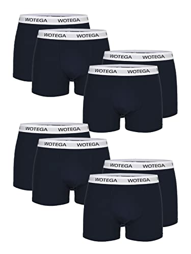 WOTEGA Baumwoll Boxershorts Herren Shorts Unterwäsche Kleidung Männer Mens Underwear Joe Unterwäschesets - 8er Pack, Blau (Night Sky 193924), M