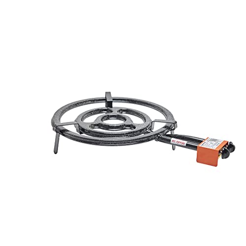 Garcima Butan/Propan Gas Ring mit Gas Auslass Seite, schwarz, 50 cm, 1 Stück