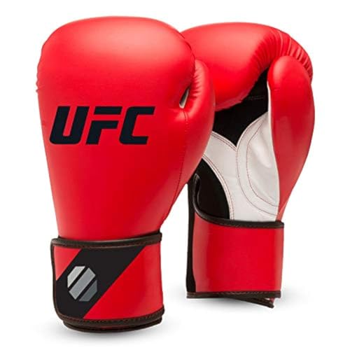 UFC Herren Fitness Training Glove Boxhandschuhe, Rot/Schwarz, 14 oz