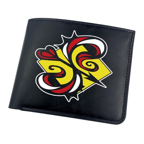 RYNDEX SK8 The Infi-nity Anime-Geldbörsen, Zweifach Gefalteter Geldbörse Klein, PU-Leder Geldbörse Brieftasche Wallet(Color:Black 3)