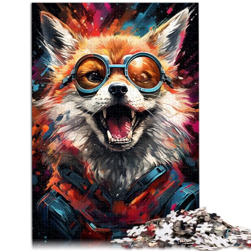 Puzzle | Puzzles zum Malen, bunter, süßer Fuchs, 1000 Teile, Puzzle-Geschenke aus Holz, Spaß für Aktivitäten zu Hause, Geburtstagsgeschenk, Reisegeschenke, 1000 Teile (50 x 75 cm)