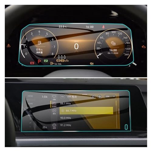 Für VW Für Golf 8 MK8 Für GTI 2020-2023 GPS-Navigationsfolie LCD-Bildschirmschutzfolie Autozubehör Gehärtetes Glas Navigation Schutzfolie Navigations-Displayschutz(Dashboard 8.25 GPS)