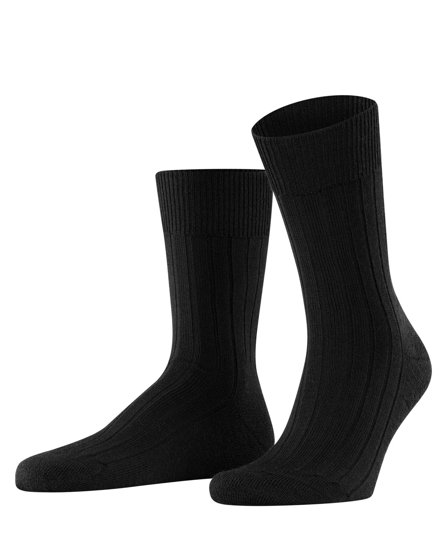 FALKE Herren Socken Teppich Im Schuh M SO Wolle einfarbig 1 Paar, Schwarz (Black 3000), 45-46