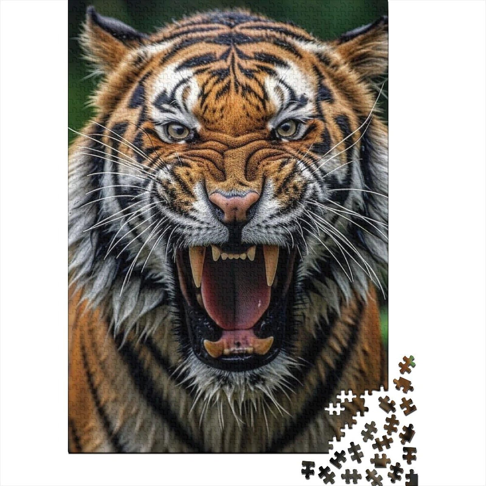 Art Tigers Holzpuzzle für Erwachsene Puzzlespielzeug 1000 große Teile Puzzle für Erwachsene als Geschenk für die ganze Familie und die 75x50cm